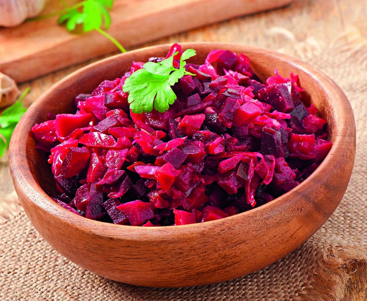Rote Rübensalat mit Äpfel