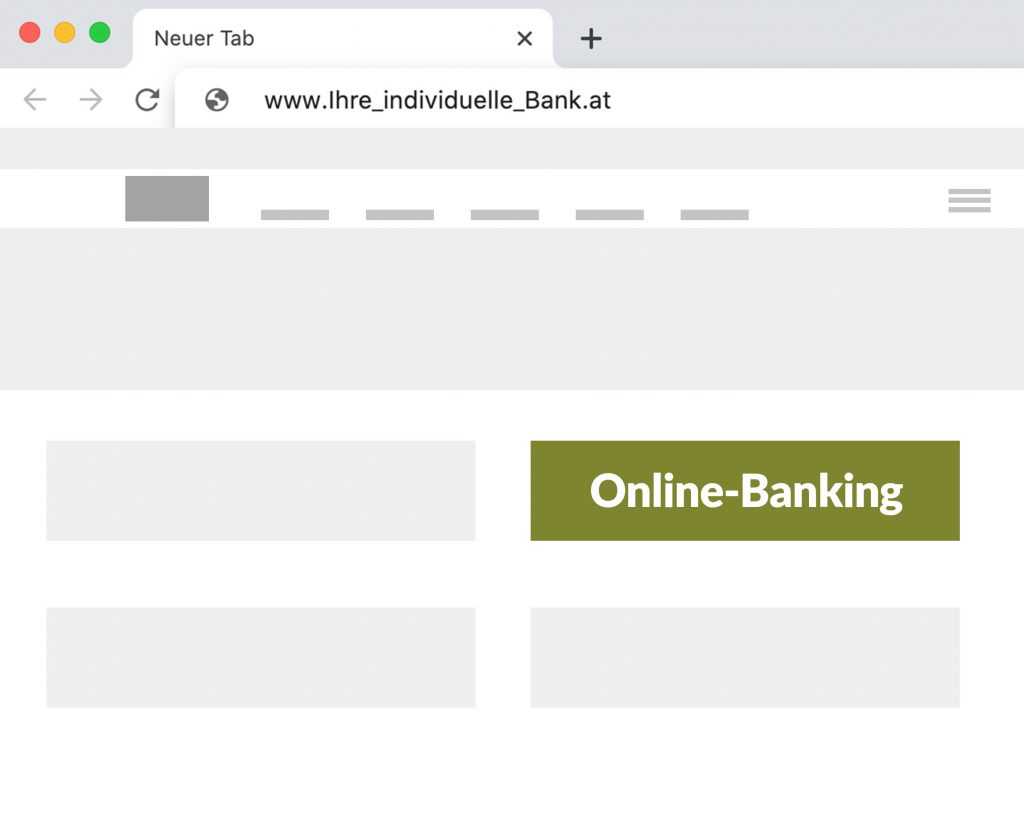 Symbolische Darstellung des Buttons zum Einstieg in das Internet-Banking