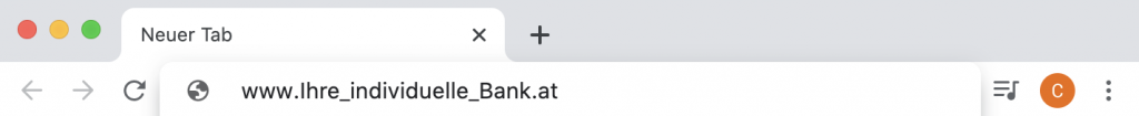 Bild der Adresszeile im Internet-Browser
